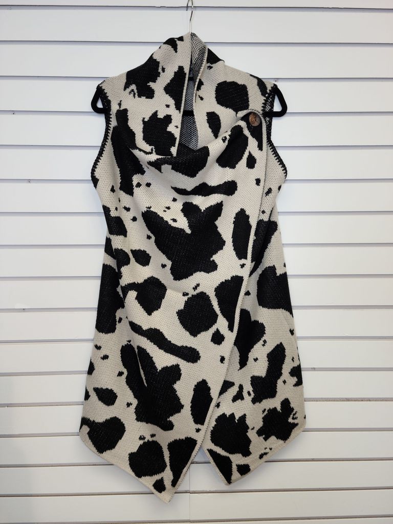 Cow Print Vest